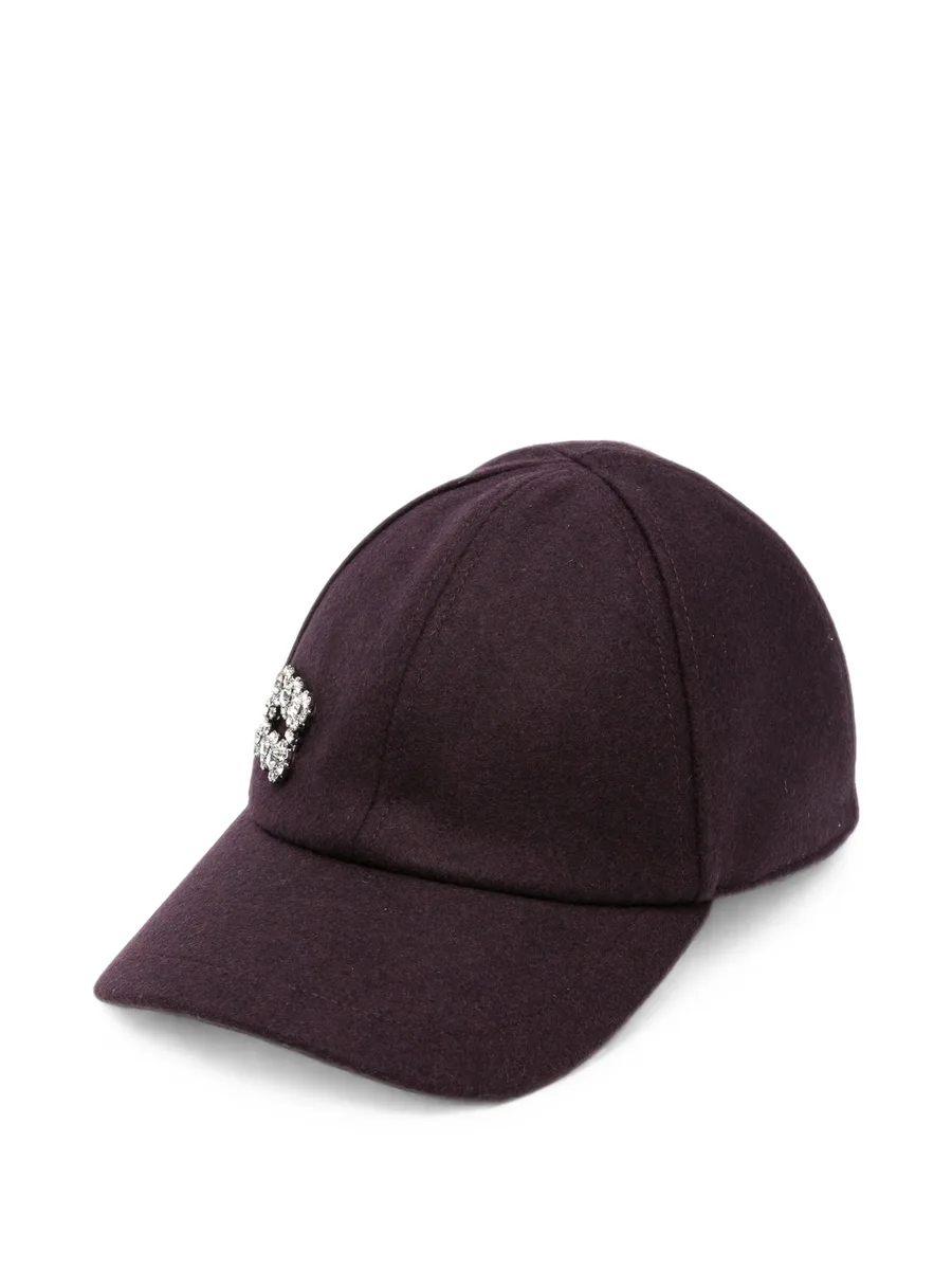 Mini Flower crystal-embellished baseball cap 1