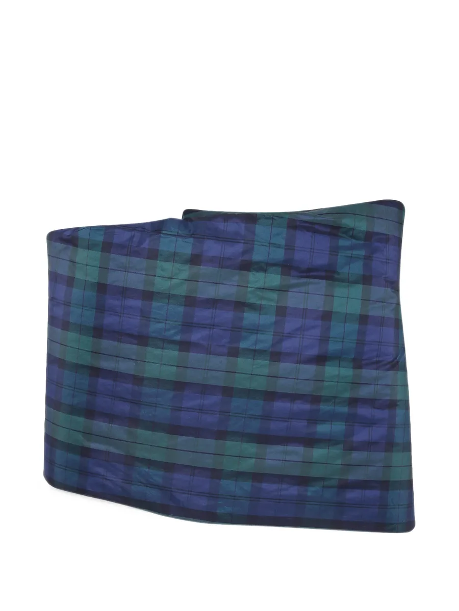 tartan-pattern padded scarf 1