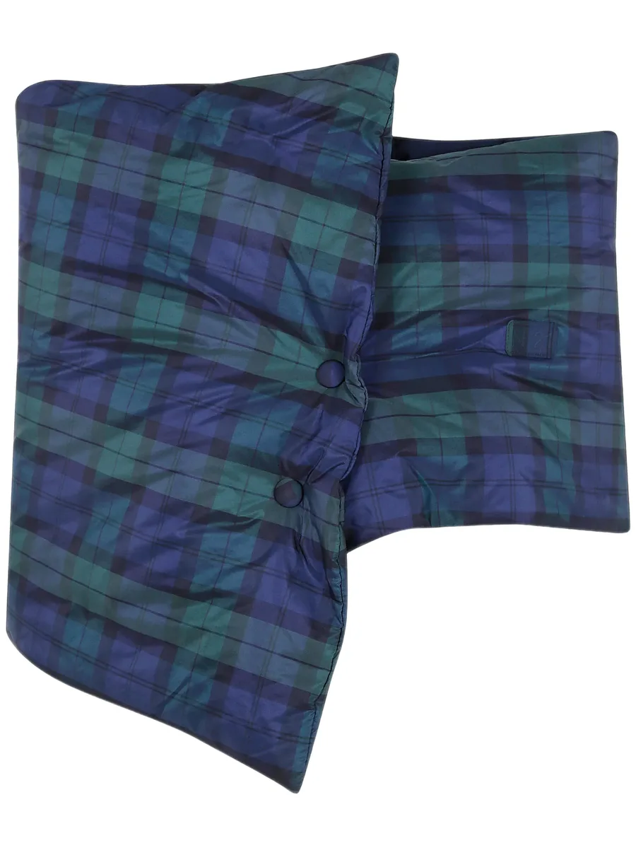 tartan-pattern padded scarf 2