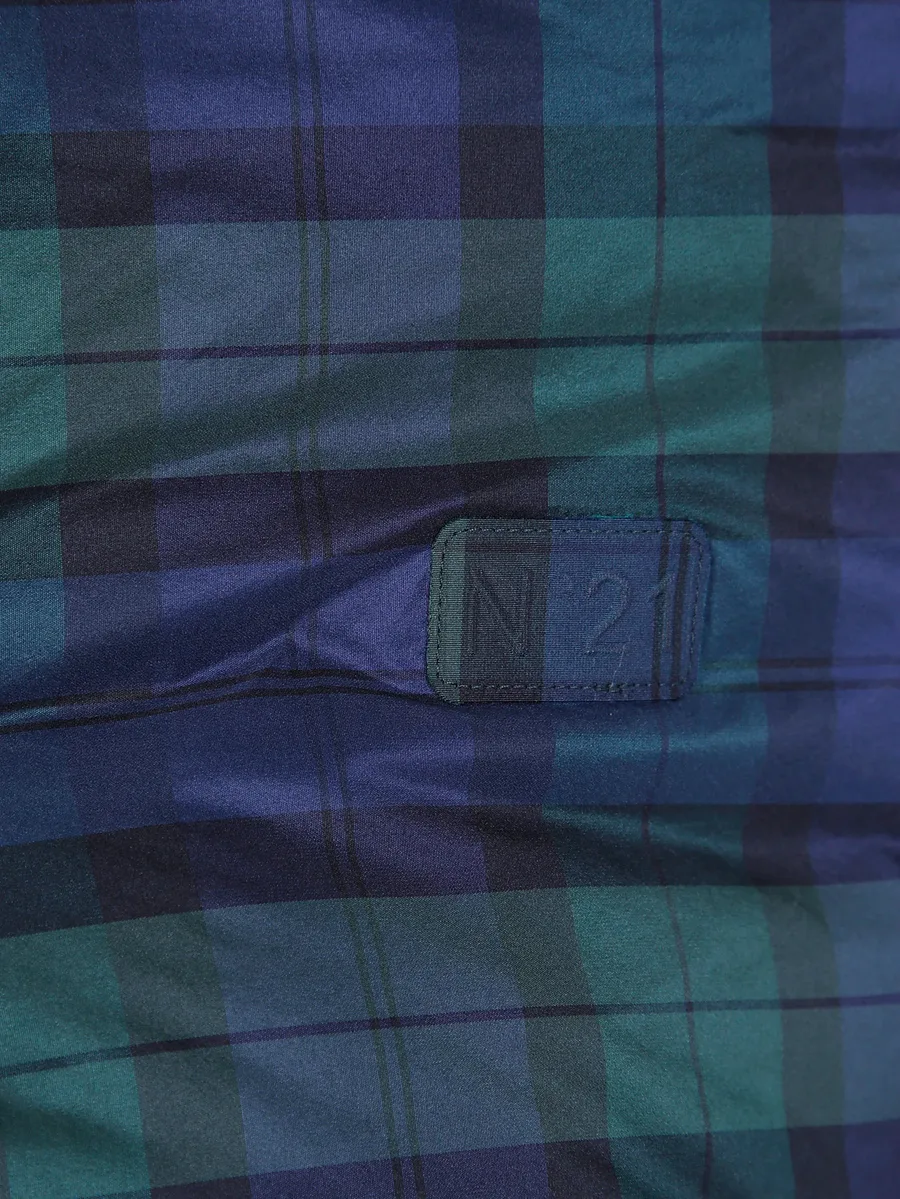 tartan-pattern padded scarf 3