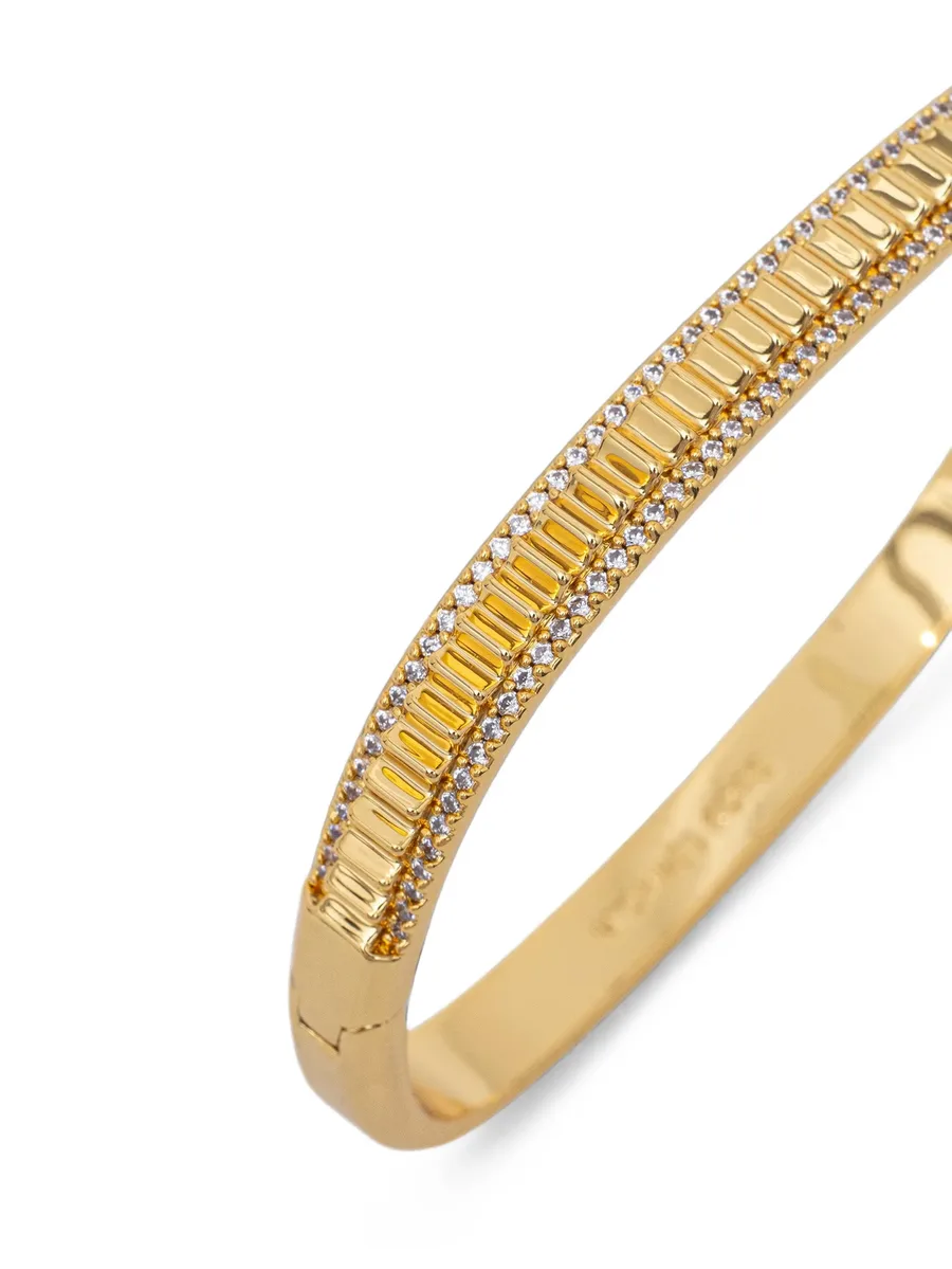 crystal-embellished fluted bracelet 2