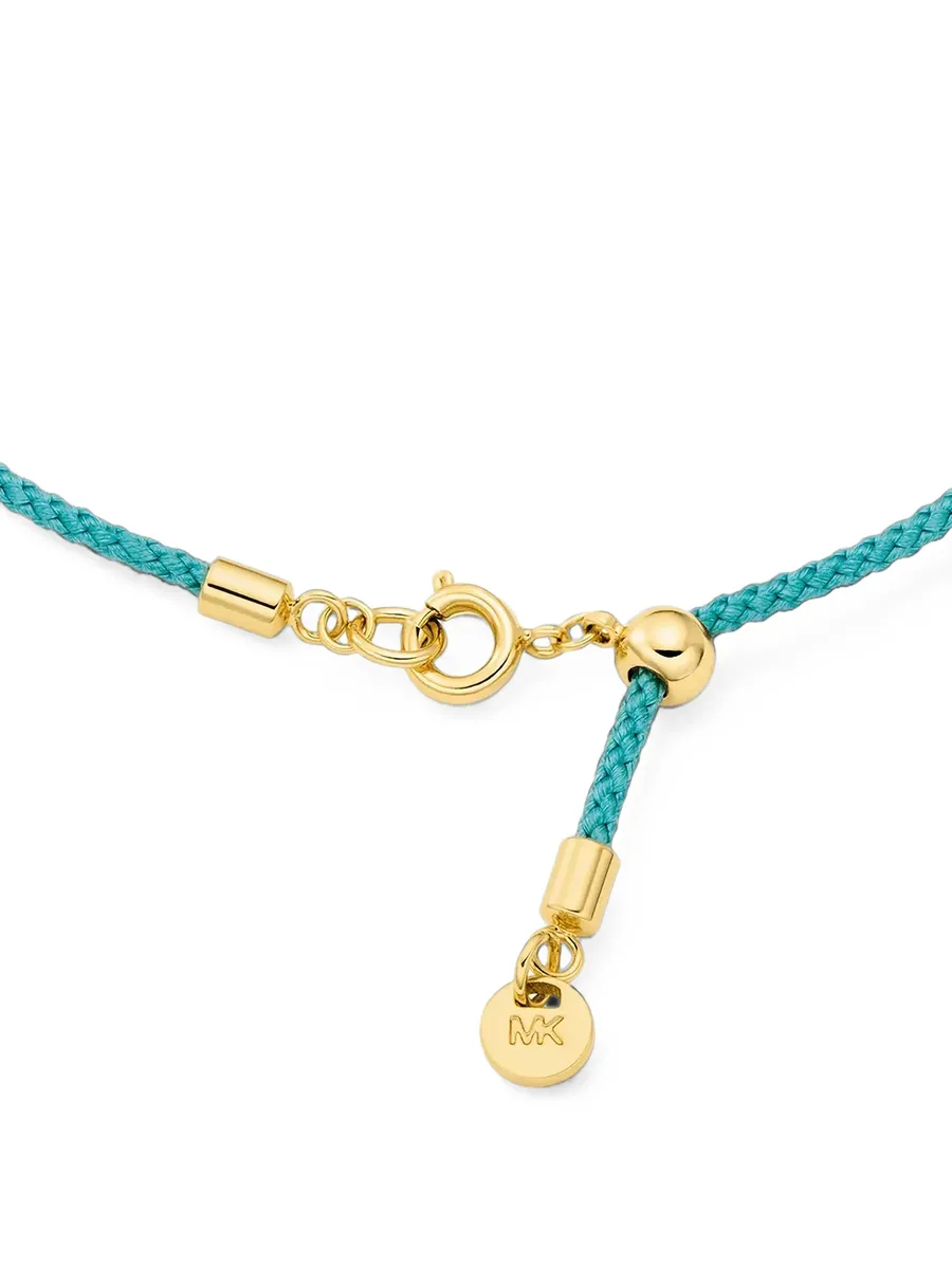 bracelet with cord and gold-tone logo with inlays 4