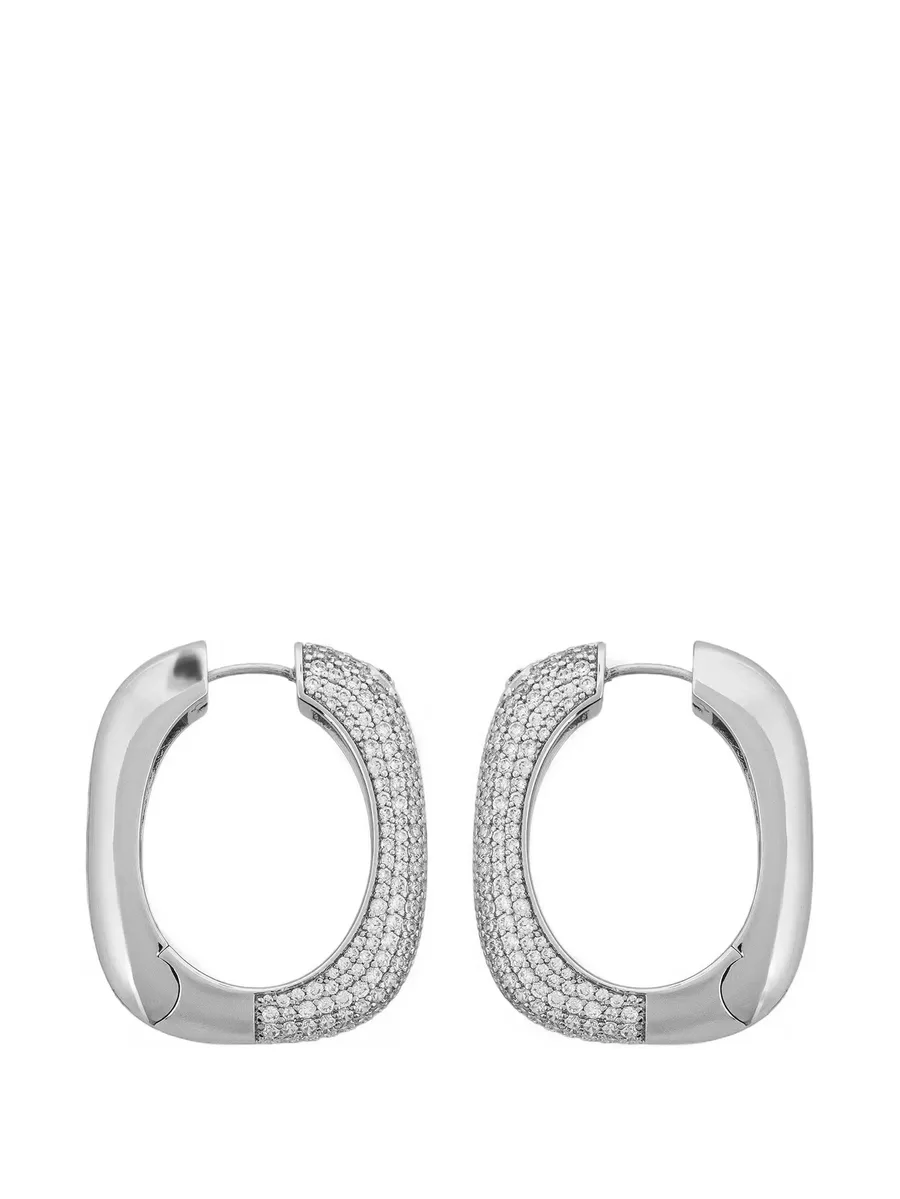 pavé square hoop earrings 1