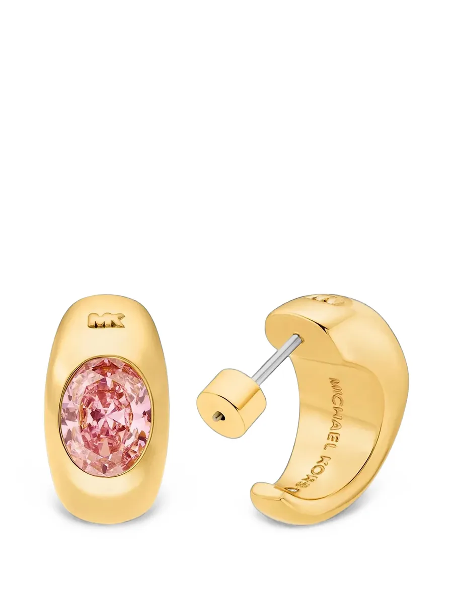 cubic zirconia huggie hoop earrings 2