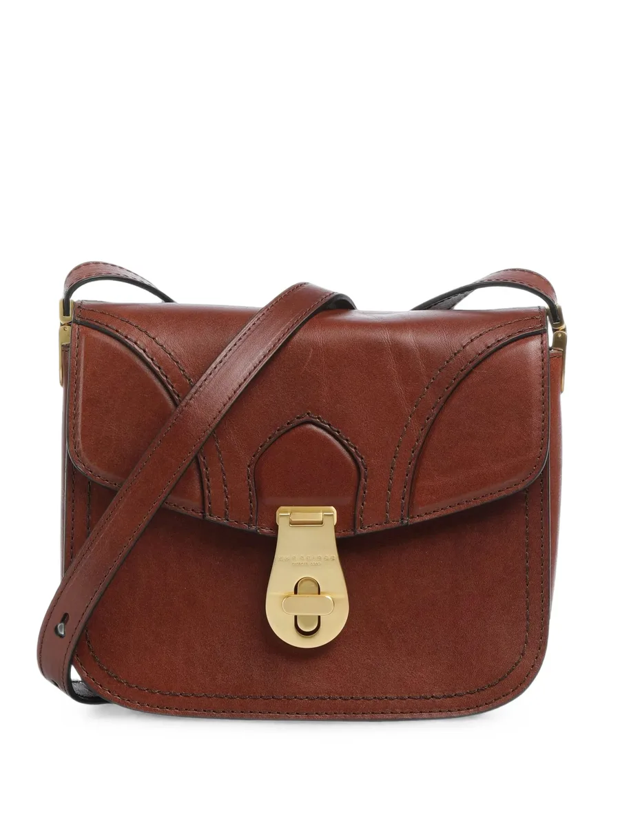 Mia twist-lock leather shoulder bag 1
