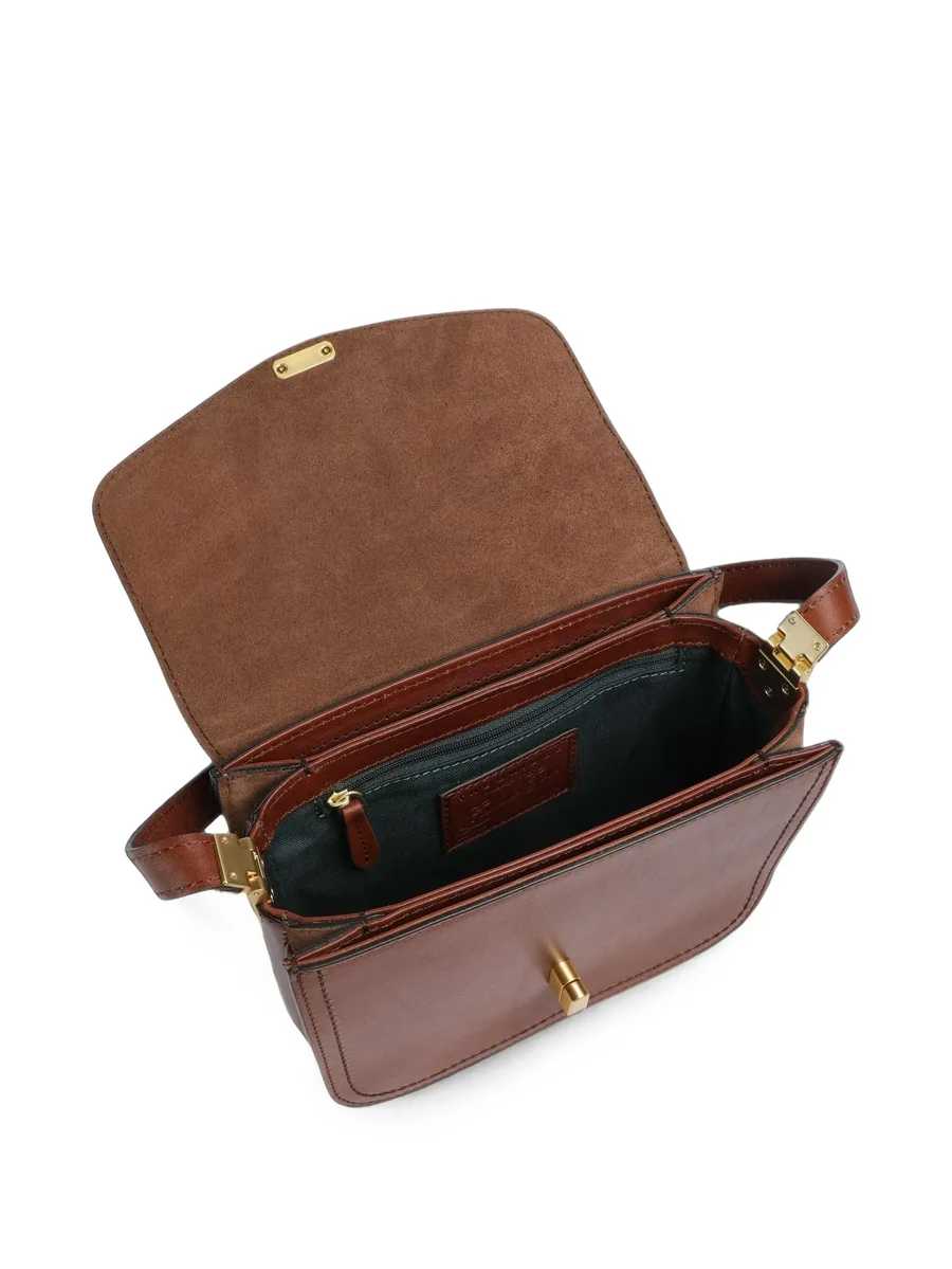Mia twist-lock leather shoulder bag 3