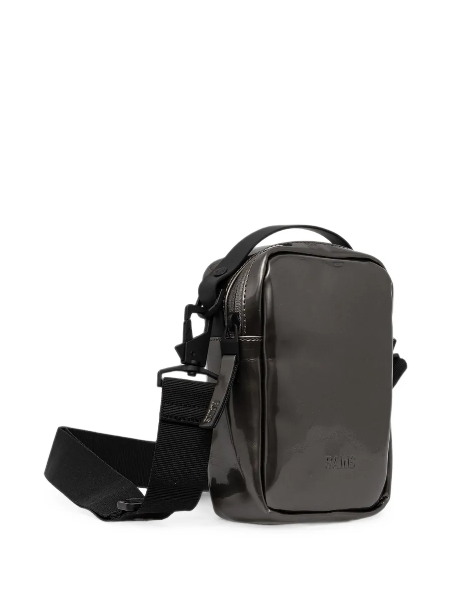 glossy-finish logo-embossed shoulder bag 2