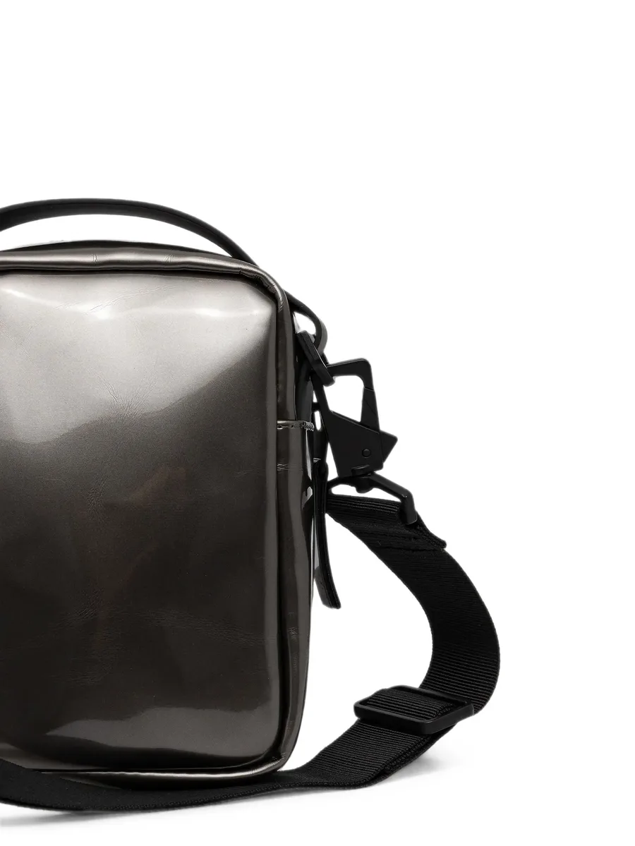 glossy-finish logo-embossed shoulder bag 3
