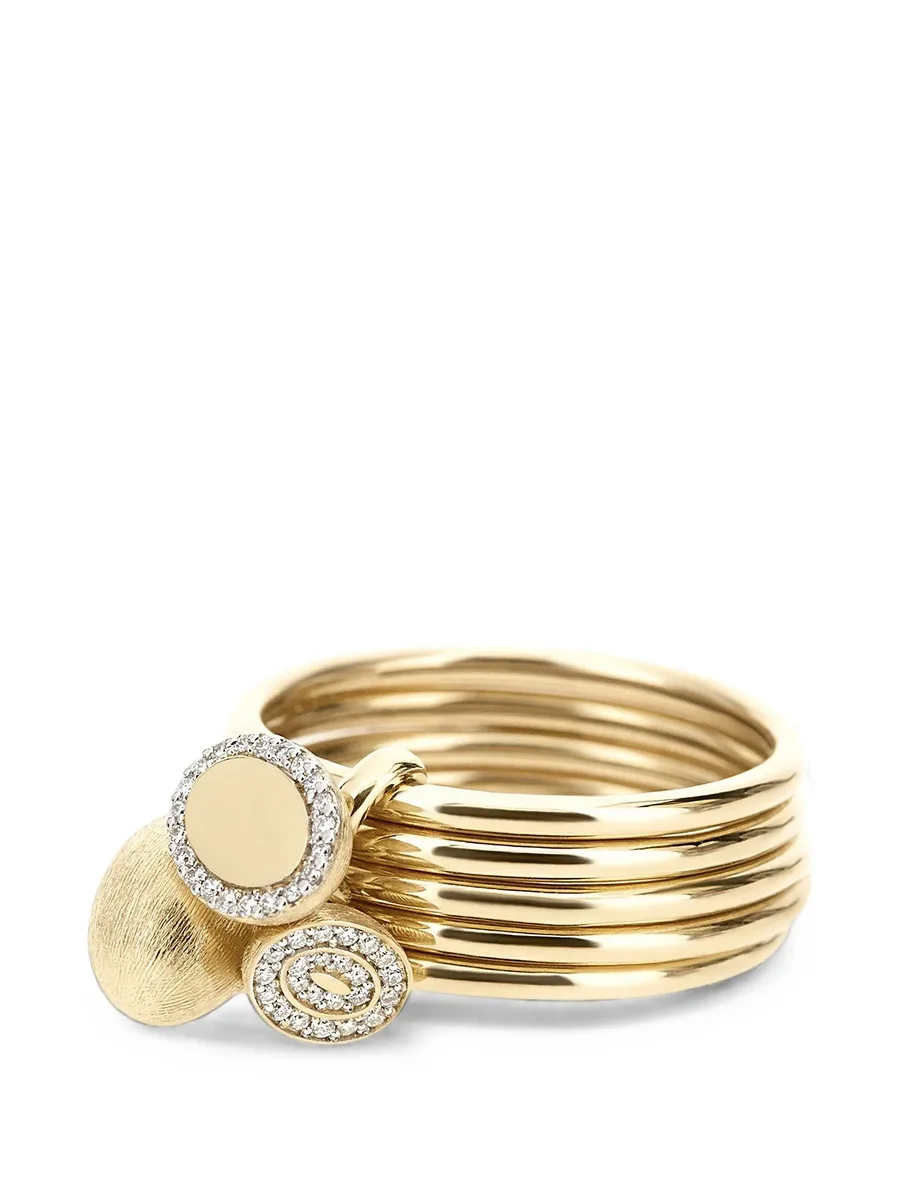 diamond Boules multi-band ring 3