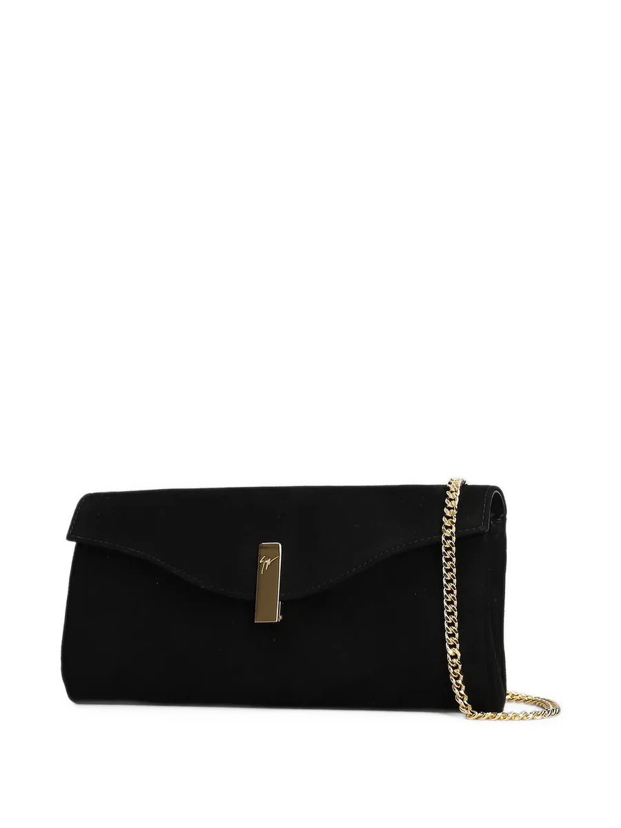 logo-plaque chain-link clutch bag 3
