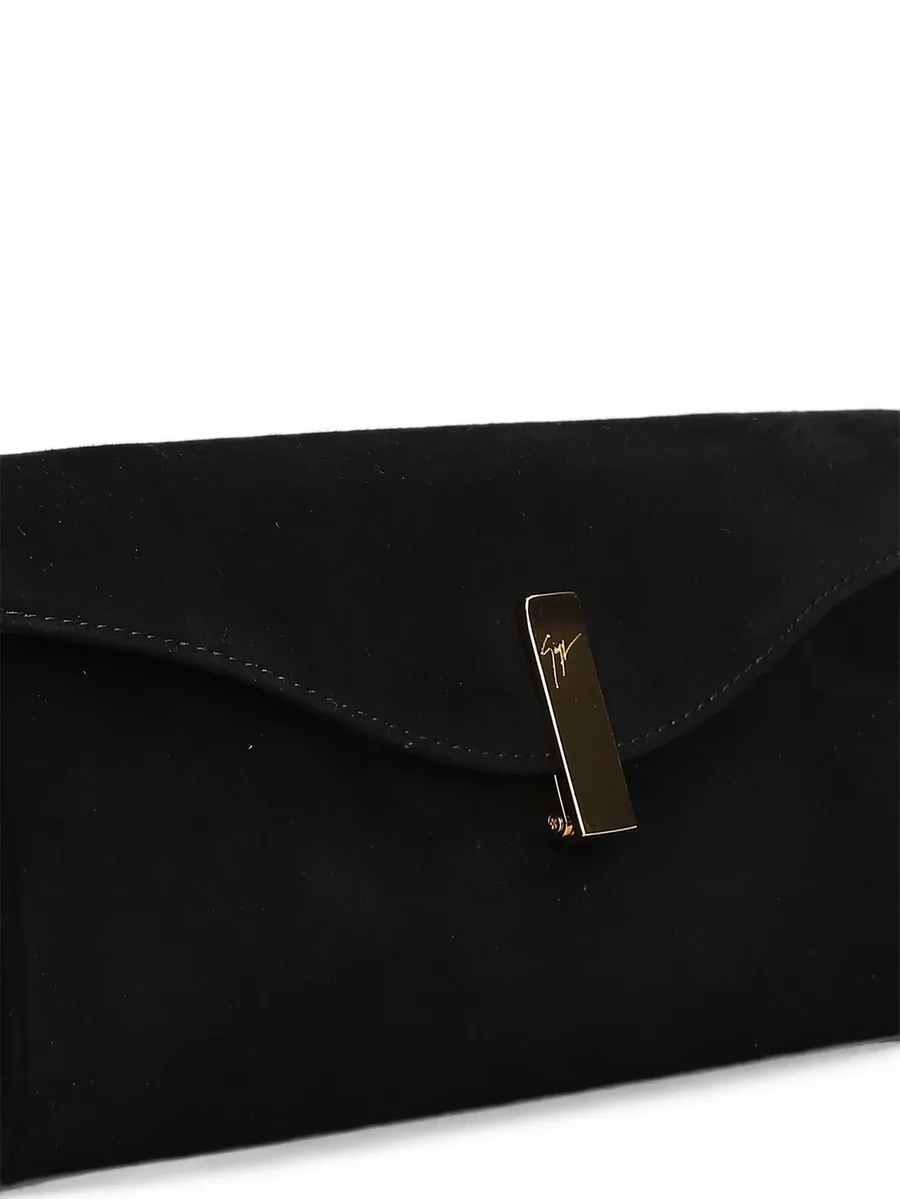logo-plaque chain-link clutch bag 4