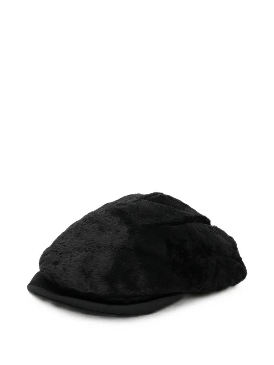 faux-fur flat cap 1
