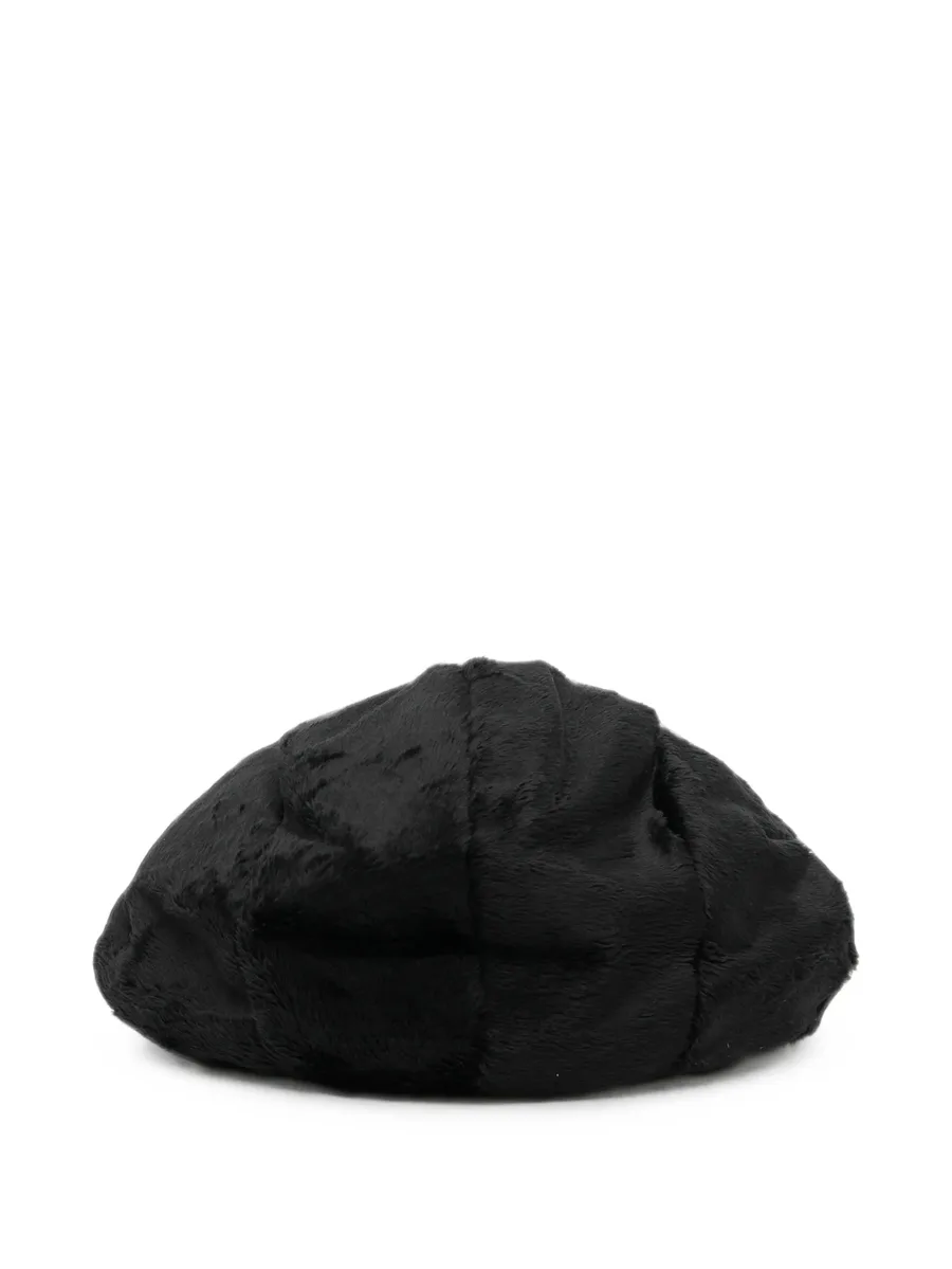 faux-fur flat cap 2