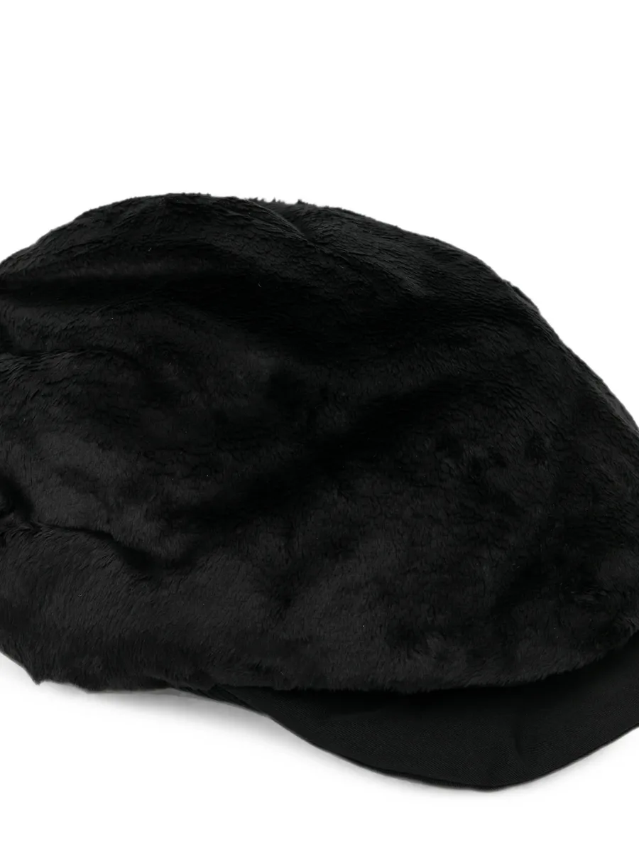 faux-fur flat cap 3