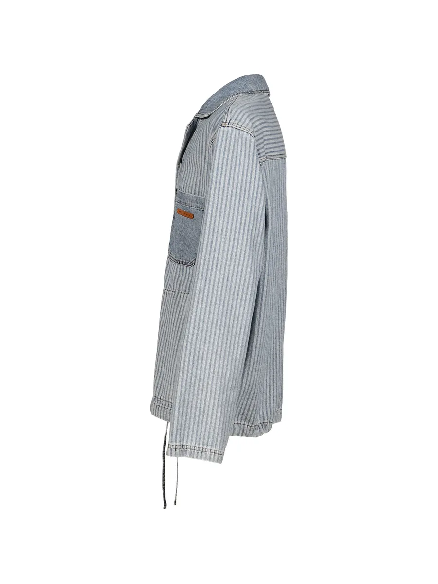 striped denim shirt jacket 3