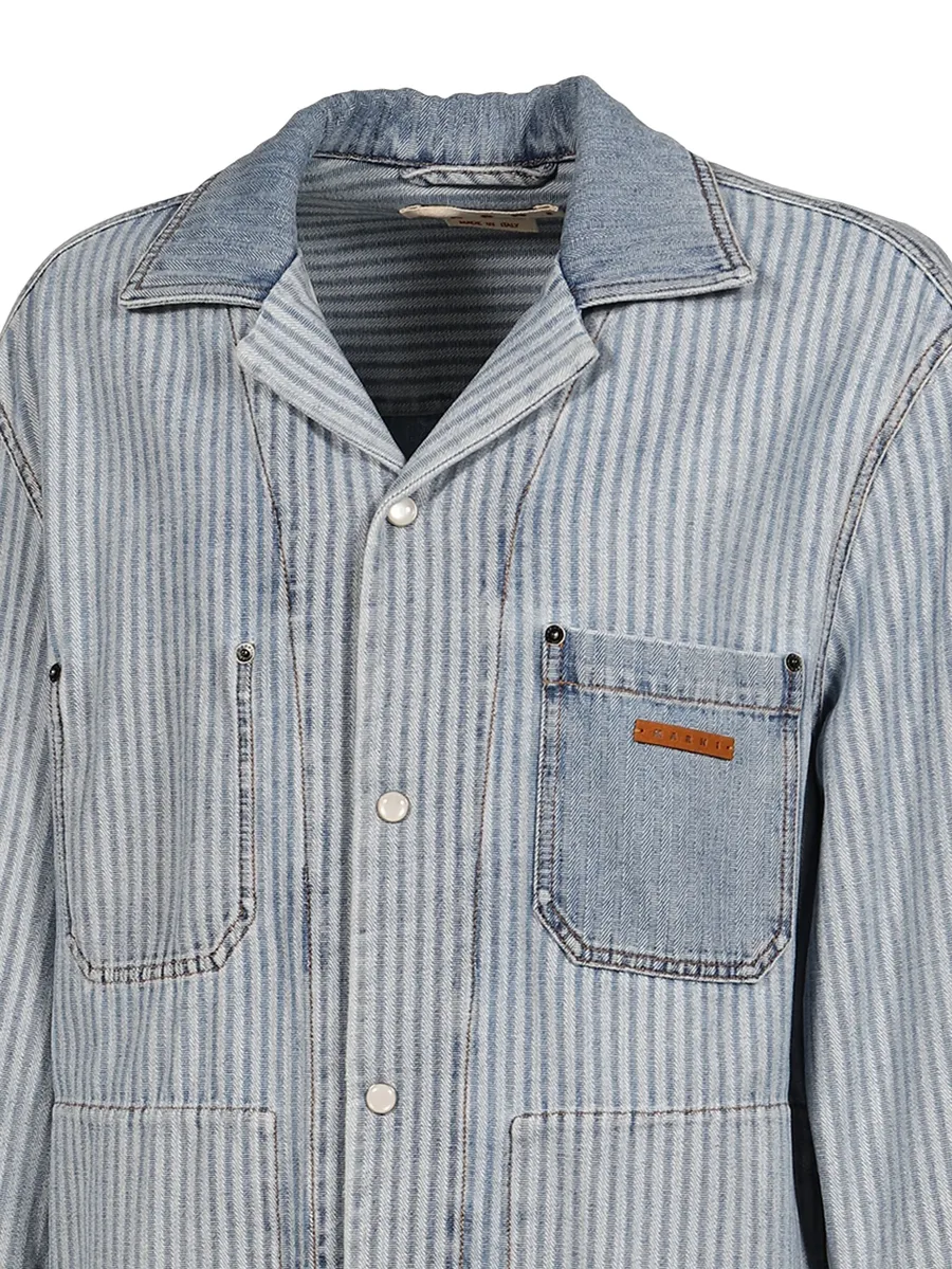 striped denim shirt jacket 4