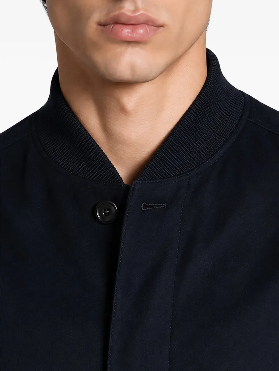 ribbed-trim bomber jacket 5