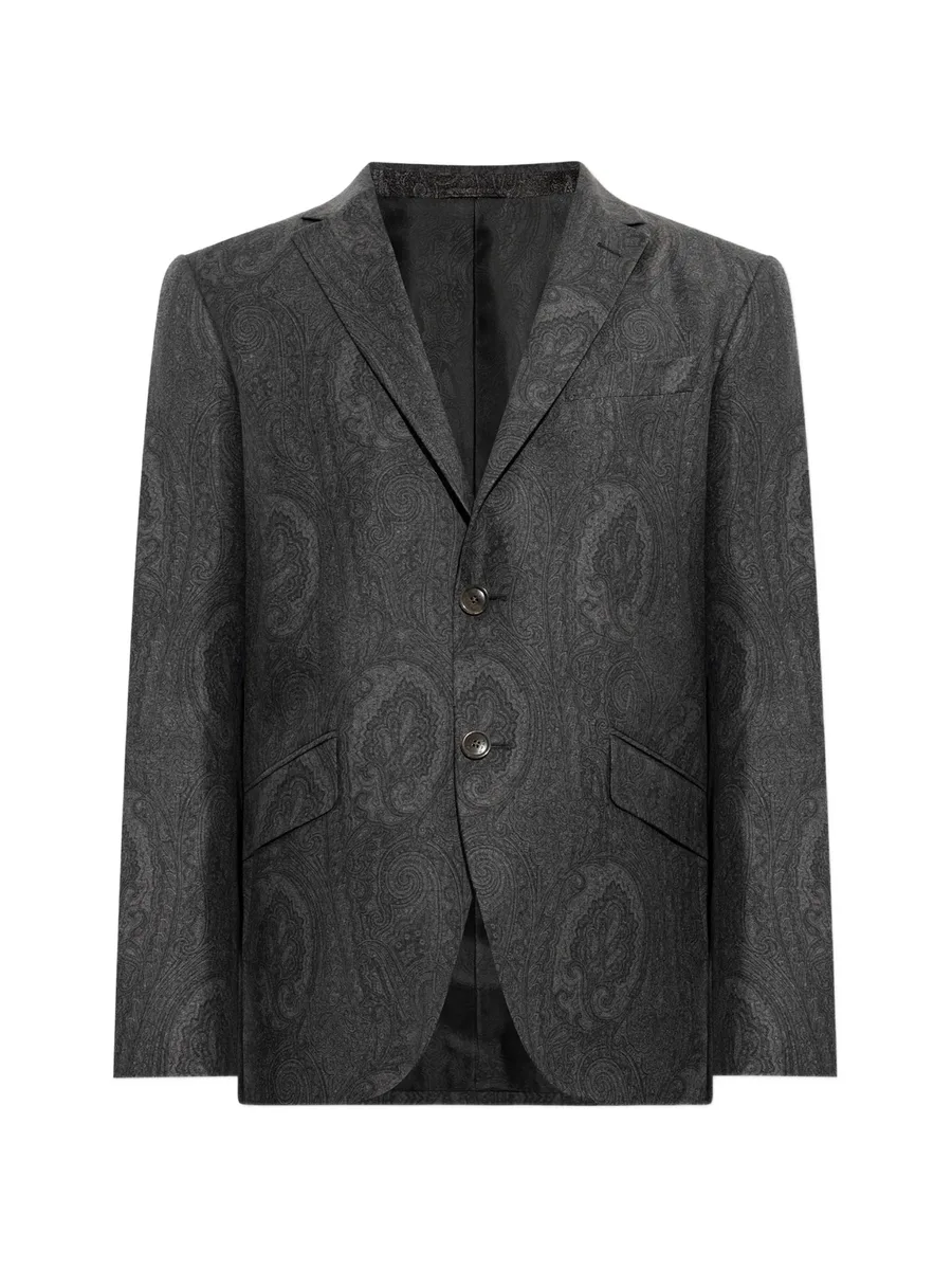 paisley-print wool blazer 1