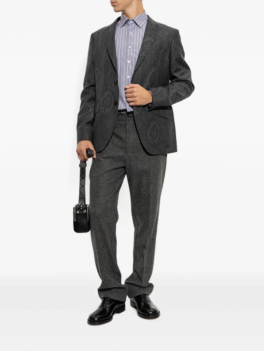 paisley-print wool blazer 2