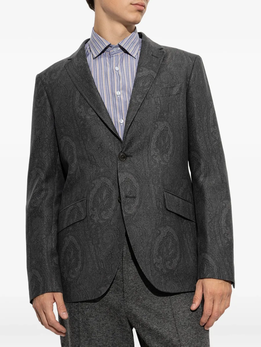 paisley-print wool blazer 3