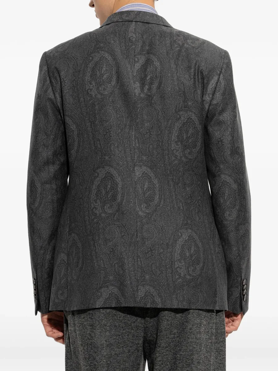 paisley-print wool blazer 4