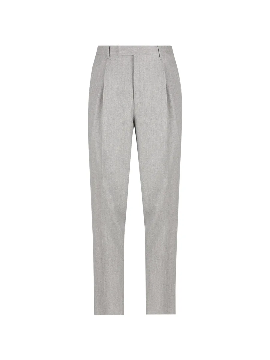 pleated tapered trousers 1