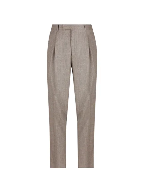 pleated tailored trousers