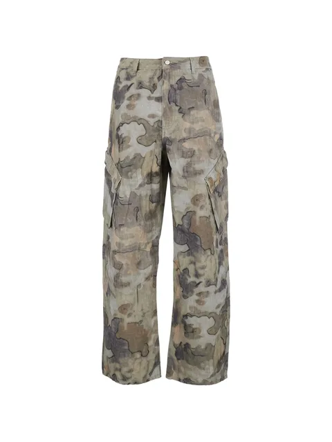 camouflage-print cargo pants