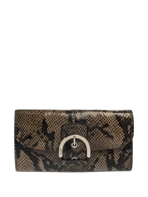 python-embossed leather wallet