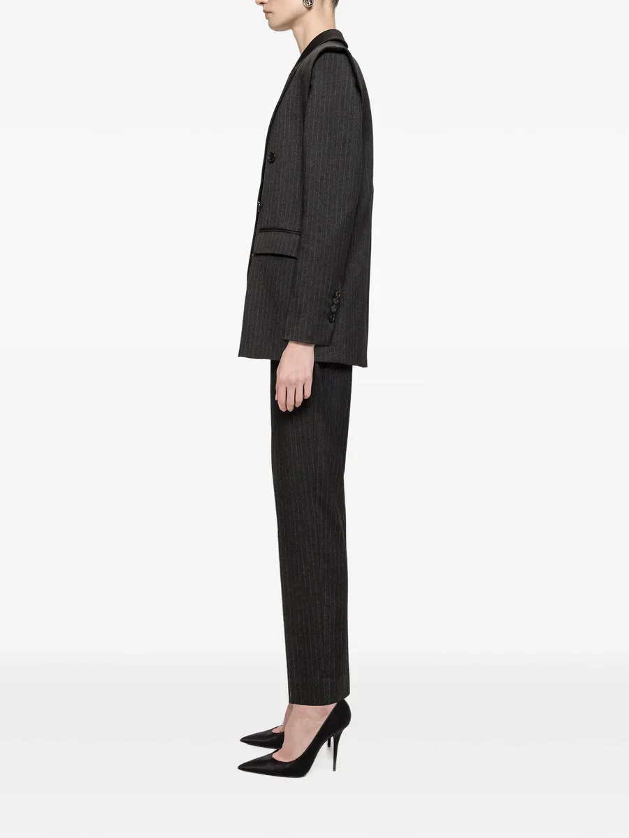 pinstripe contrast-lapel double-breasted blazer 3