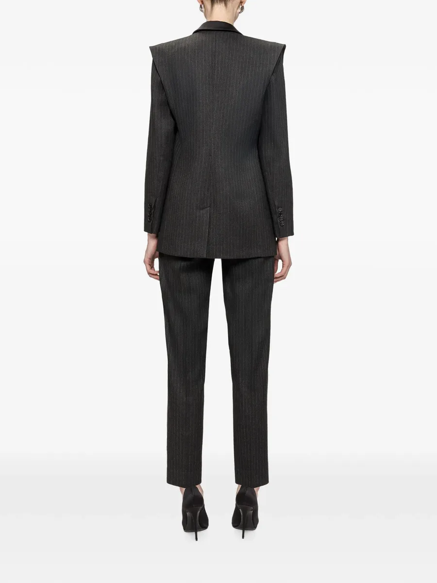 pinstripe contrast-lapel double-breasted blazer 4