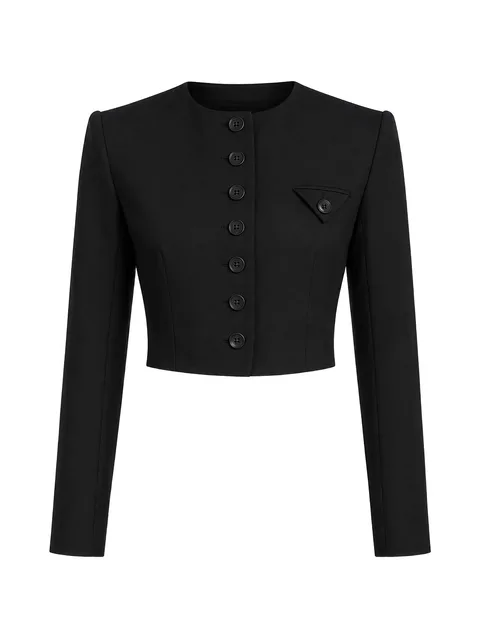 cropped tailored blazer