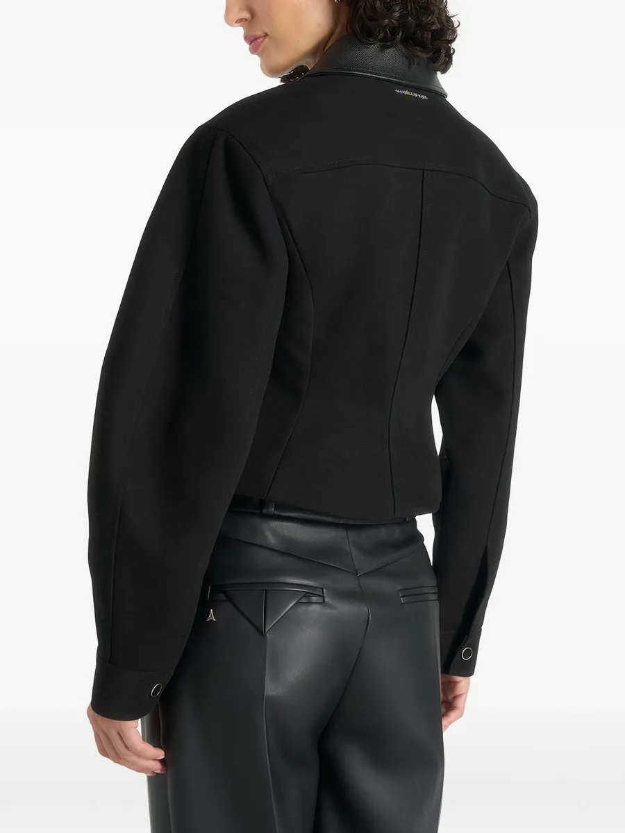 Sky in black hourglass gabardine jacket 3