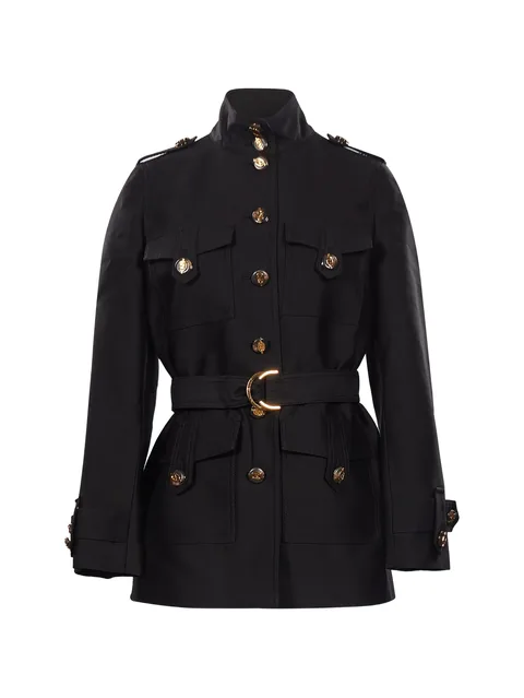 Valiant belted button-up jacket
