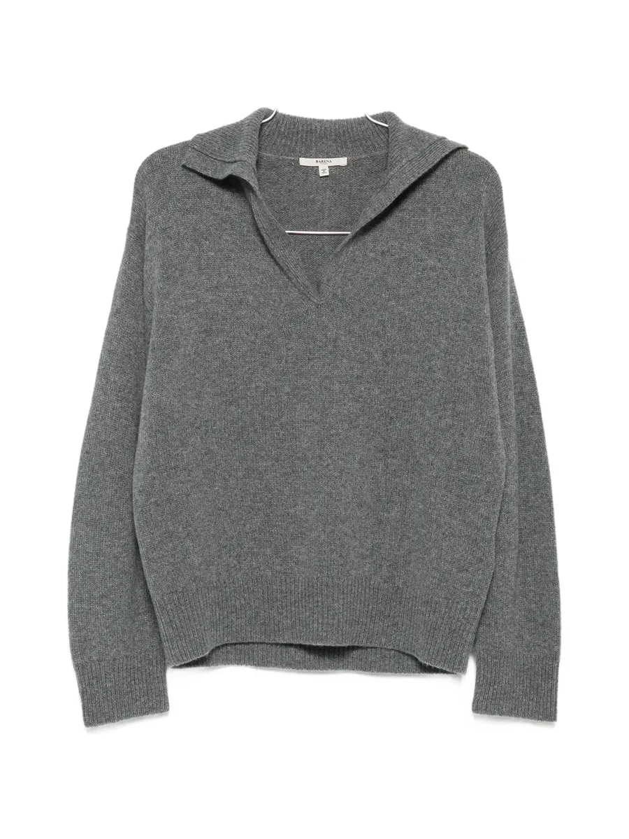 spread-collar sweater 1