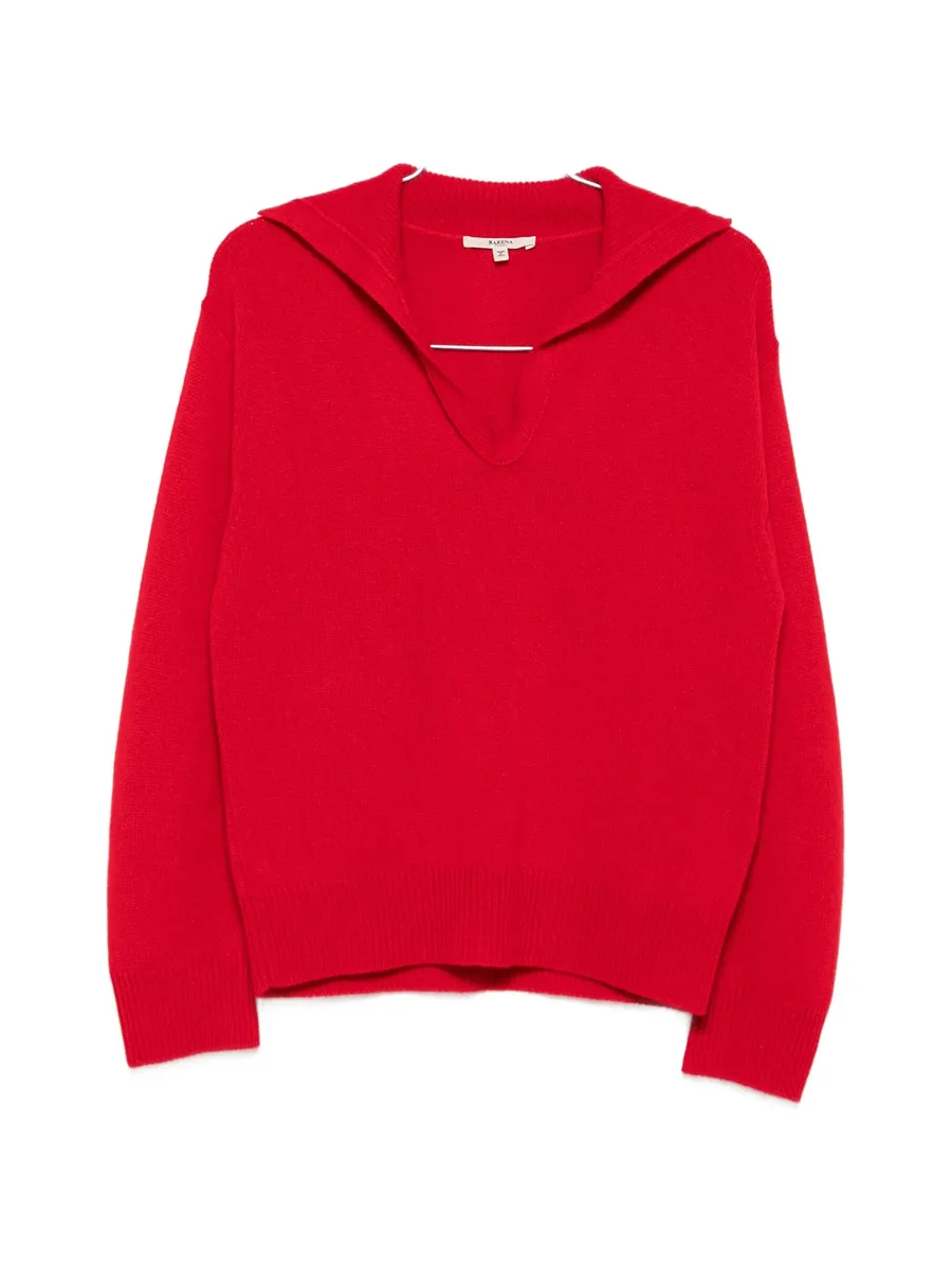 spread-collar sweater 1