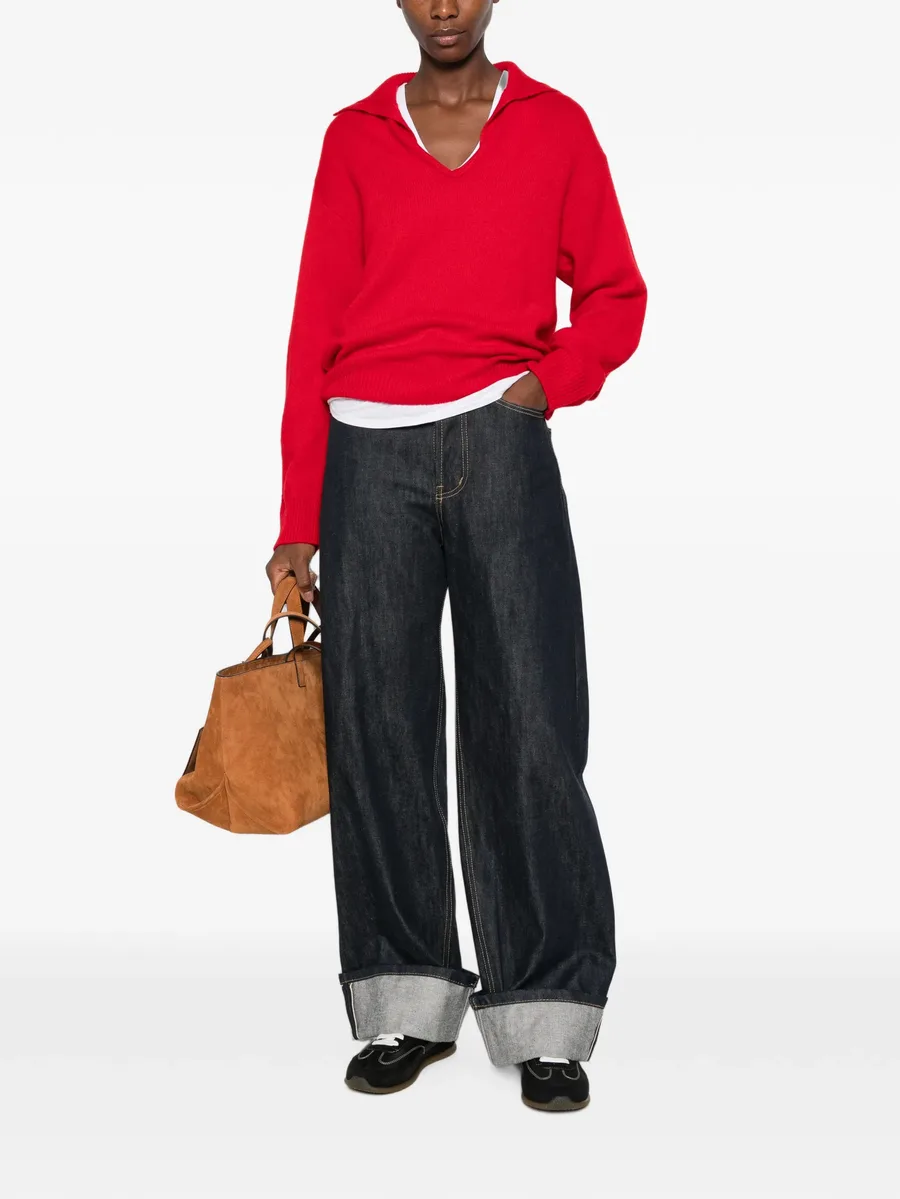 spread-collar sweater 2