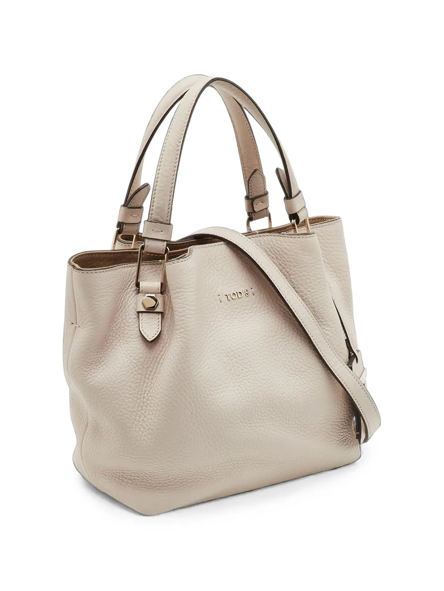 Flower leather tote bag 2
