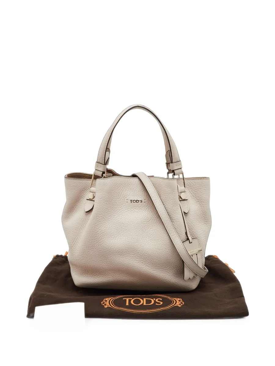 Flower leather tote bag 5