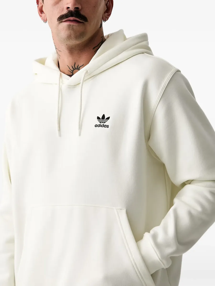 logo-embroidered drawstring hoodie 4
