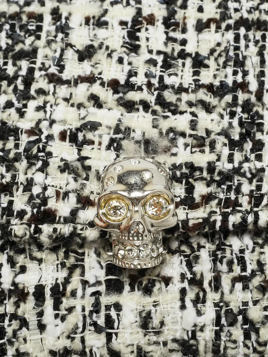 твидовая сумка на плечо с декором Skull 3