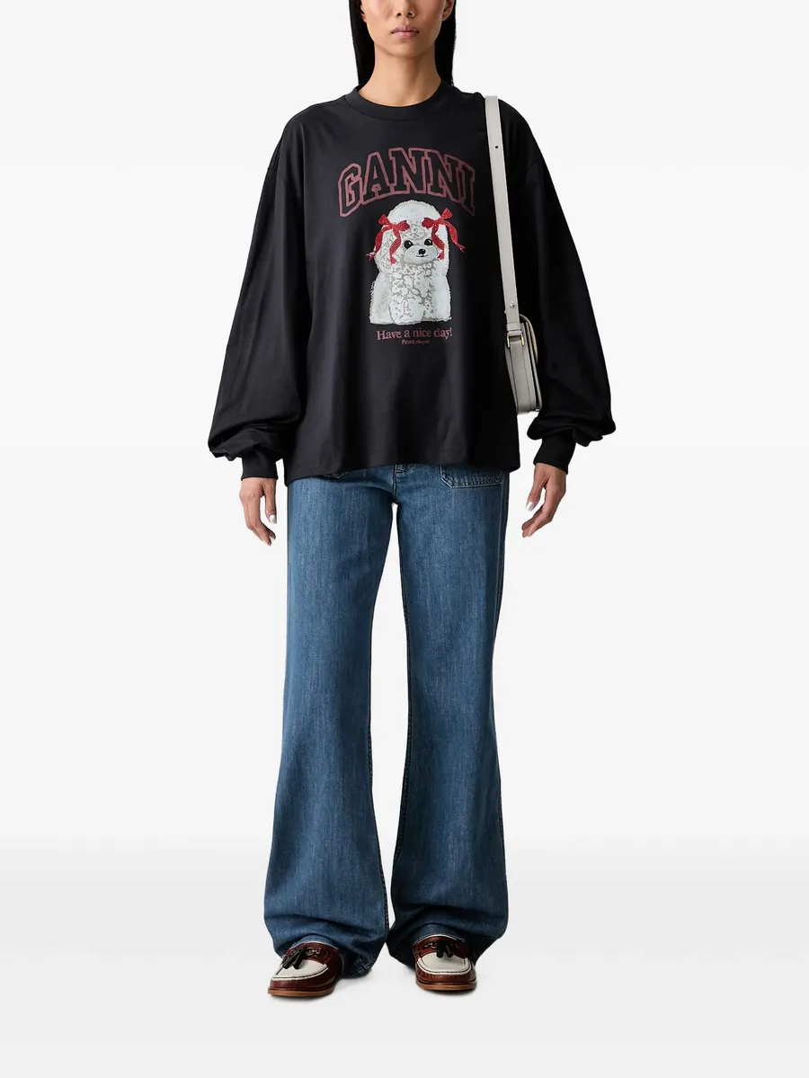 Victoria patch-pocket wide-leg jeans 2