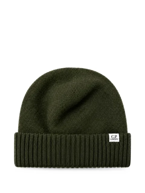 ribbed-knit beanie hat