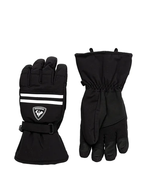 logo-patch stripe-detail ski gloves