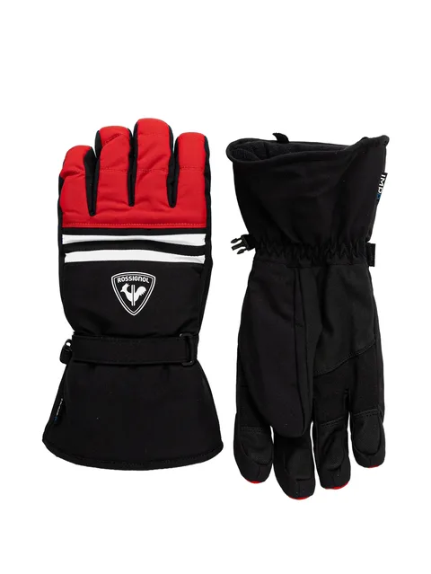 logo-patch ski gloves