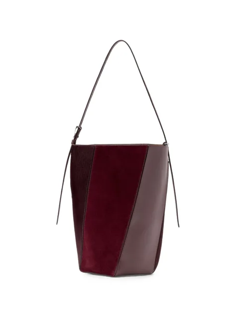 Hex bucket bag in haircalf combo