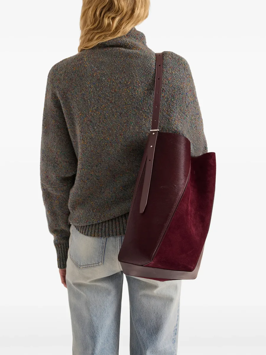 Hex bucket bag in haircalf combo 2