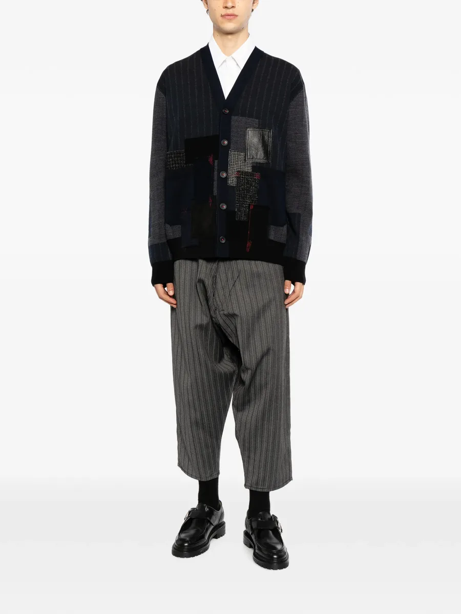 jacquarded patchwork cardigan 2