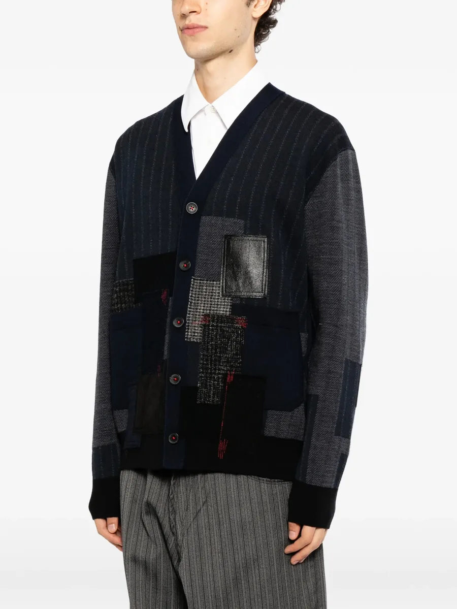 jacquarded patchwork cardigan 3