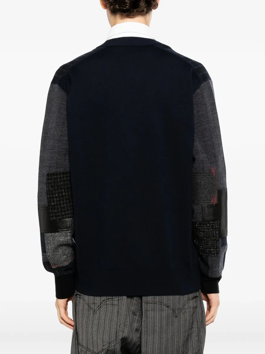 jacquarded patchwork cardigan 4